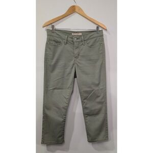 Levi's 311 Shaping Skinny Capri Olive Green Cropped Straight Leg‎ Jeans Size 29
